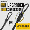 Bungee Cords with Carabiner Hooks, Adjustable Bungee Cords with Clip Heavy Duty 48 inch, Easy to Adjust Rubber Black Bungee Straps with Carabiner Hooks and Clips for Hang, Tarp, Boat Cover, 6 Pack