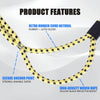 Bungee Cords with Loops, 60 Inch Long Heavy Duty Outdoor Elastic Bungee Straps with Carabiner Hooks, Rubber Tie Down Bungee Rope with Clips for Camping, Truck Bed, RV, Cargo, 2 Pack