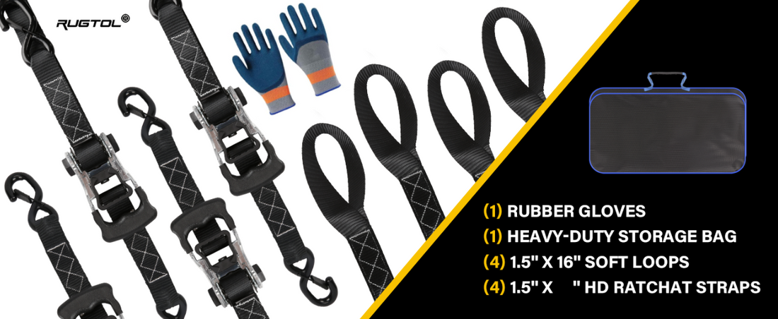 Secure Your Haul Like a Pro: Rugtol Heavy-Duty Ratchet Straps for Unstoppable Adventures