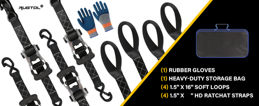 Secure Your Haul Like a Pro: Rugtol Heavy-Duty Ratchet Straps for Unstoppable Adventures